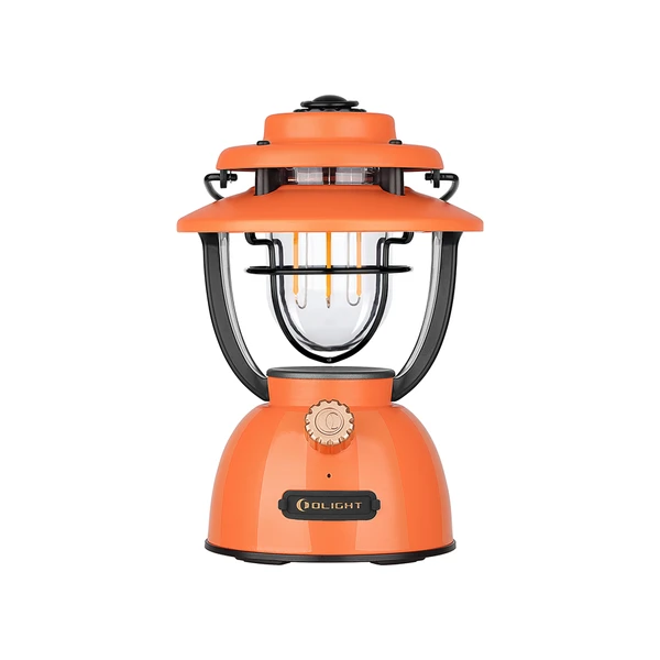Olight orangefarbene Retro-Campinglaterne mit LED-Glühbirne