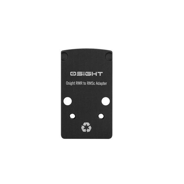 Olight schwarzer OSIGHT RMR zu RMSc Adapter von oben, zur Optikmontage auf Schusswaffen.