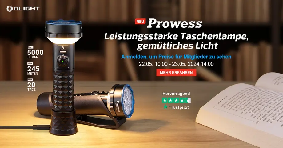 Die Prowess Taschenlampe definiert Beleuchtung mit innovativer bidirektionaler Technologie neu