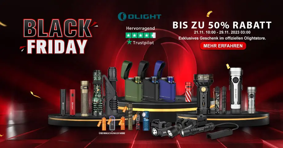 【Gewinnspiel】Olights 2023 Black Friday Sale mit bis zu 50% Rabatt!